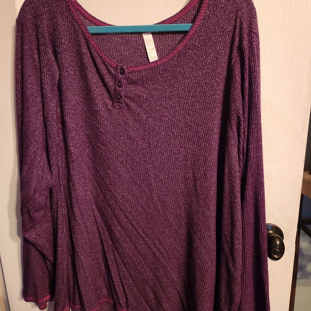 Lane Bryant purple waffle top Plus size 26/28